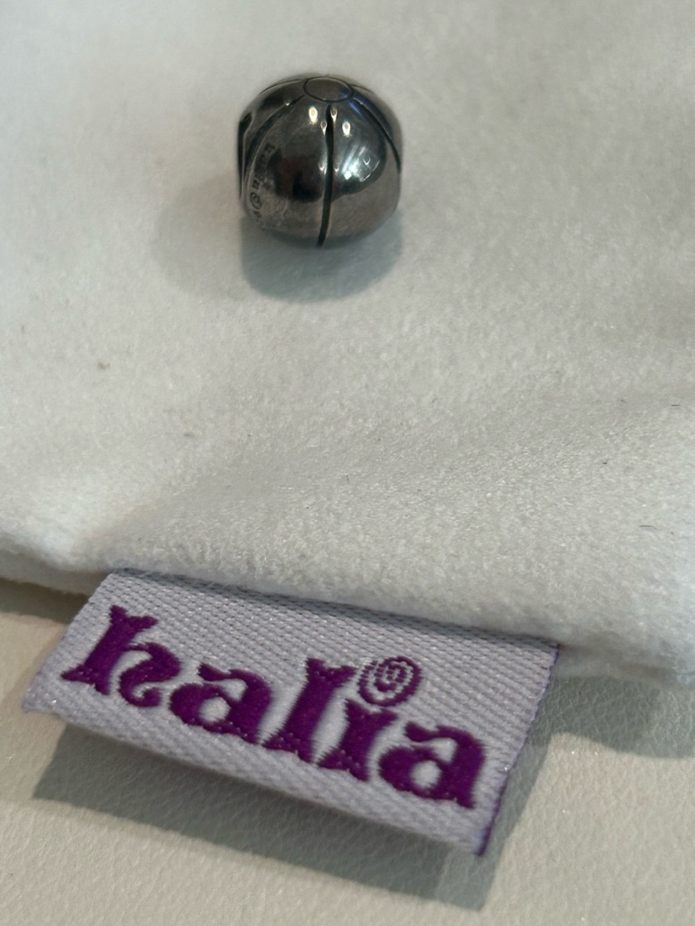 Pandora-style "Beach Ball" Charm - Sterling Silver